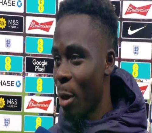 薩卡：能夠回歸英格蘭隊并取得進球真的很開心，這種感覺很好